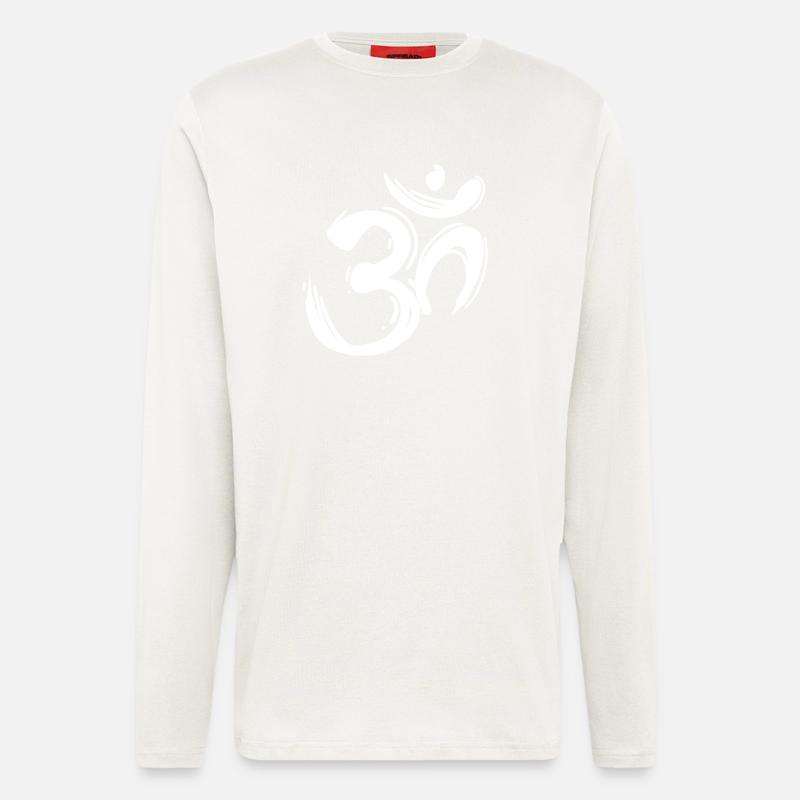 OM Zeichen - OM Symbol - Langarmshirt - made by SPREAD  - OFF WHITE