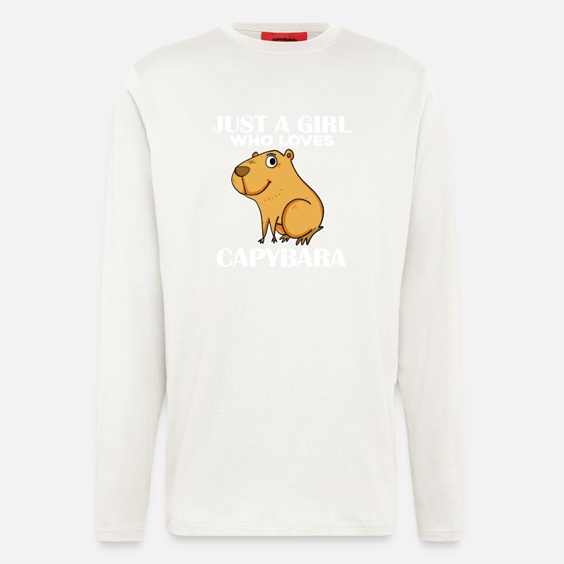 Capybara Mädchen Spruch - Langarmshirt - made by SPREAD  - OFF WHITE