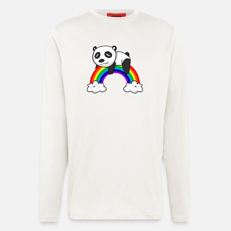 Rainbow Panda - Longsleeve - made by SPREAD  - OFF WHITE