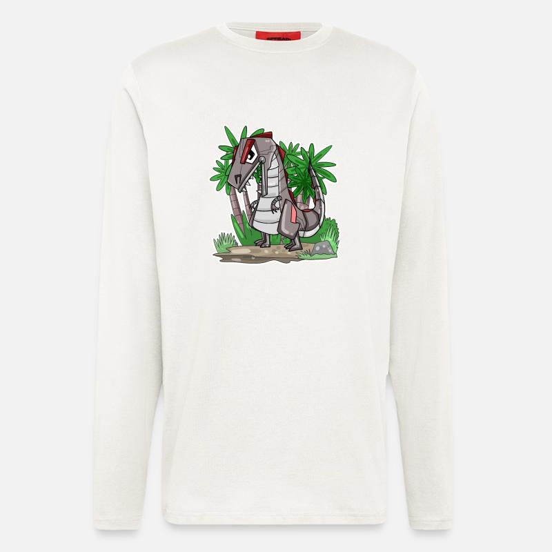 Robot Dino Dinosaur - Longsleeve - made by SPREAD  - OFF WHITE