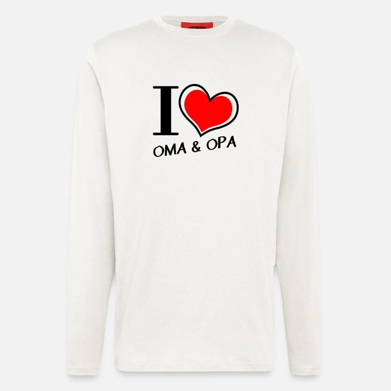 Ich liebe Oma Opa - Langarmshirt - made by SPREAD - OFF WHITE