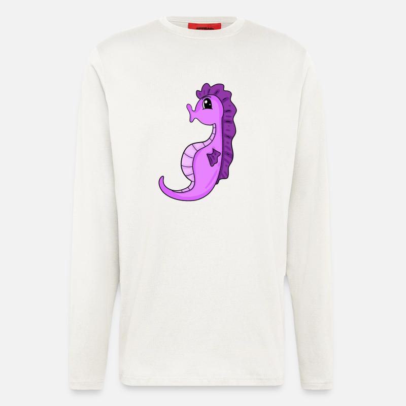 Seepferdchen Seepferd - Langarmshirt - made by SPREAD  - OFF WHITE