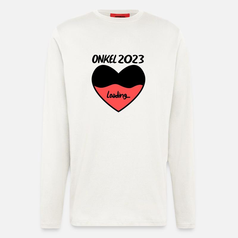 Onkel 2023 herz loading - Langarmshirt - made by SPREAD  - OFF WHITE