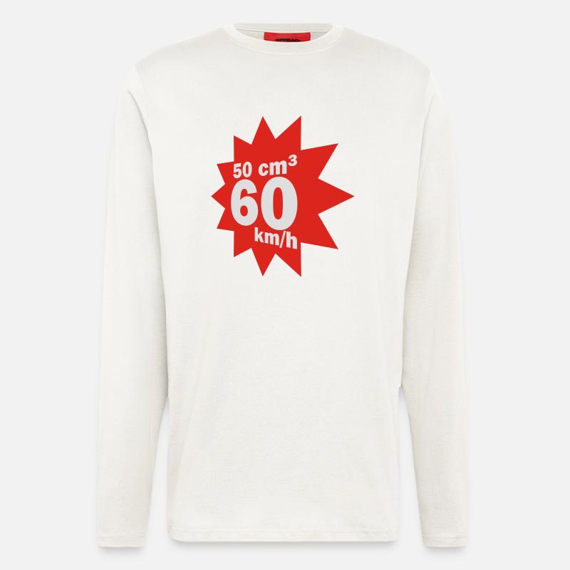 50 cc, 60 kmh - Manches longues bio décontracté fabriqué en UE - OFF WHITE