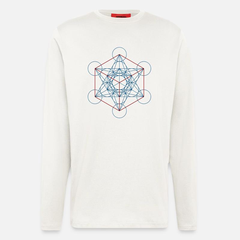 Metatron's Cube - blue red - Longsleeve - made by SPREAD  - OFF WHITE