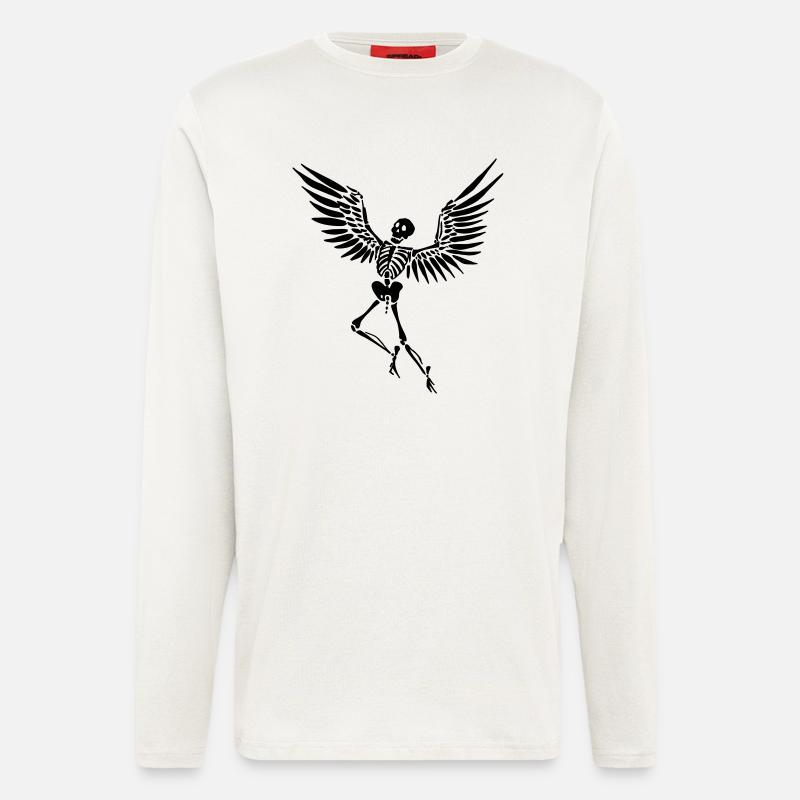 Flying Skeleton - Longsleeve - made by SPREAD  - OFF WHITE