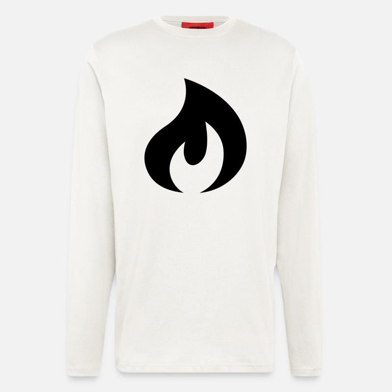Flamme, Feuer - Langarmshirt - made by SPREAD  - OFF WHITE