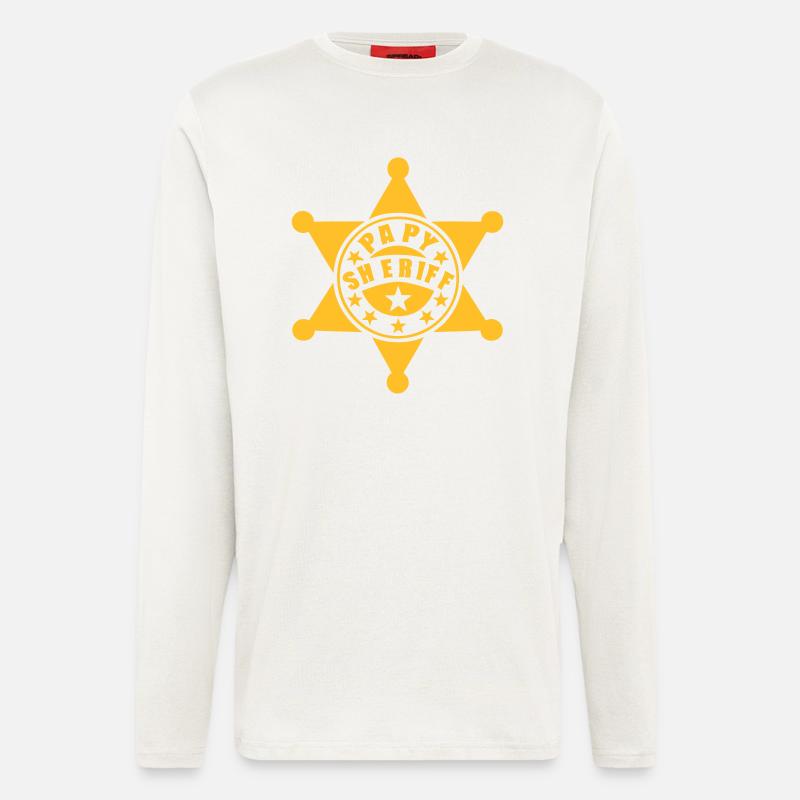 Grandad sheriff star 1 - Longsleeve - made by SPREAD - OFF WHITE