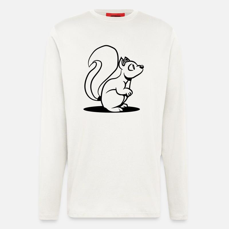 Squirrel cute cute - Longsleeve - made by SPREAD  - OFF WHITE