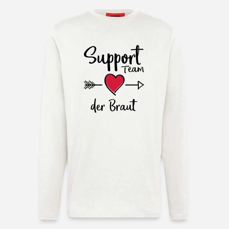 support team der braut - Langarmshirt - made by SPREAD  - OFF WHITE