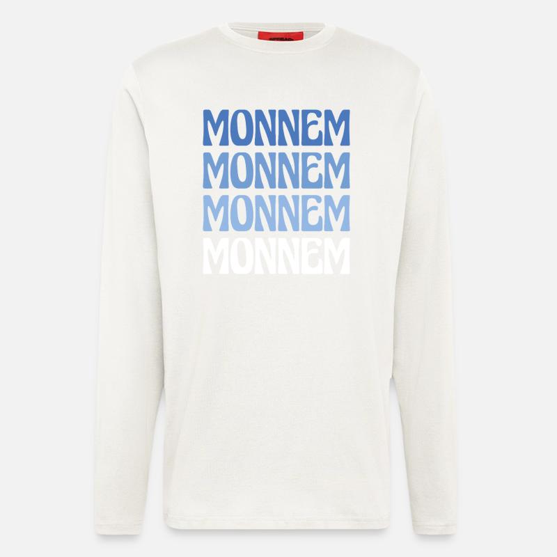 Monnem Mannheim Dialekt Geschenk - Langarmshirt - made by SPREAD - OFF WHITE