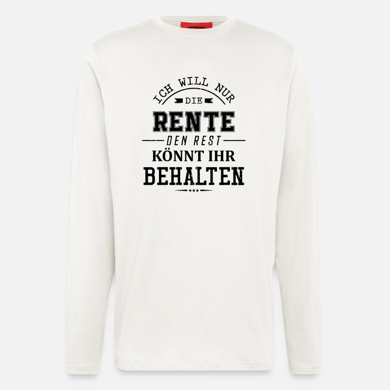 rente spruch - Langarmshirt - made by SPREAD  - OFF WHITE