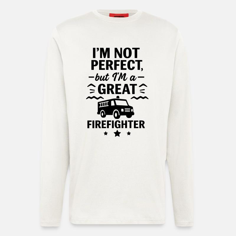 Super Feuerwehrmann Held - Langarmshirt - made by SPREAD  - OFF WHITE