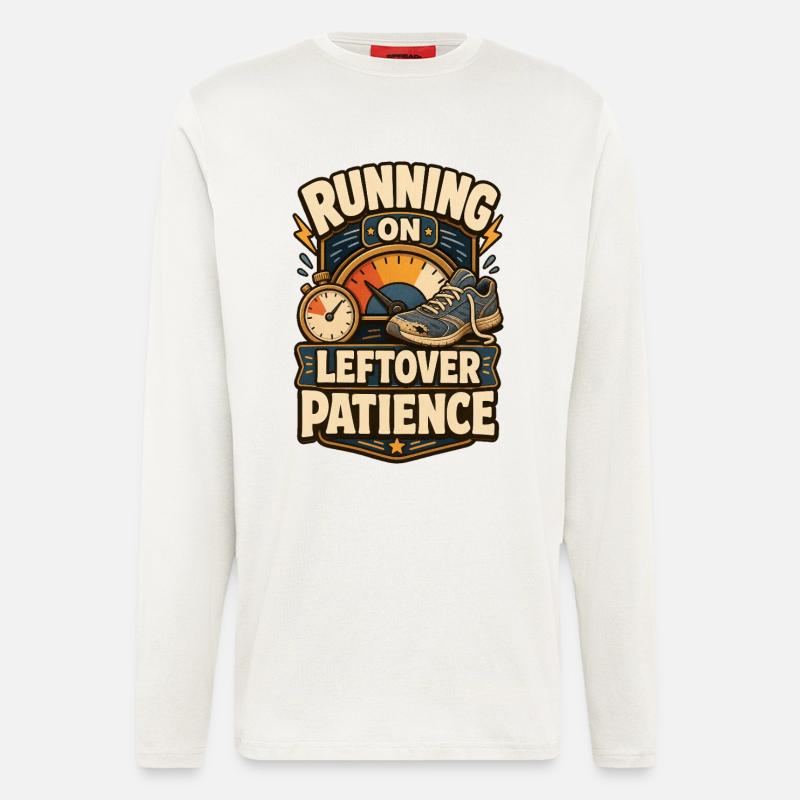 Running On Leftover Patience Geduld - Longsleeve - made by SPREAD - OFF WHITE