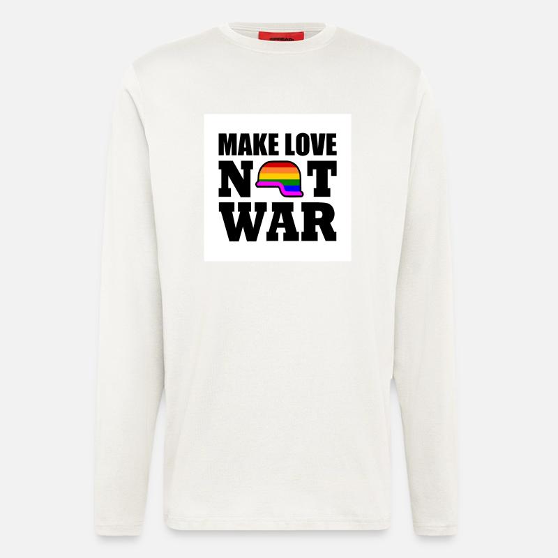 Make love not war - Langarmshirt - made by SPREAD  - OFF WHITE