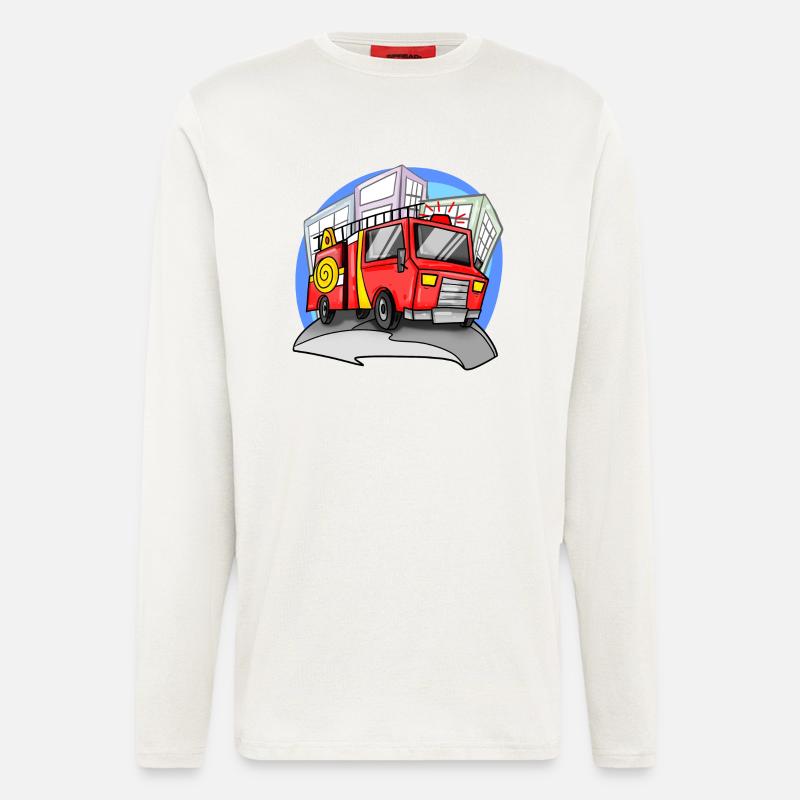 Fire brigade fire engine - Longsleeve - made by SPREAD  - OFF WHITE