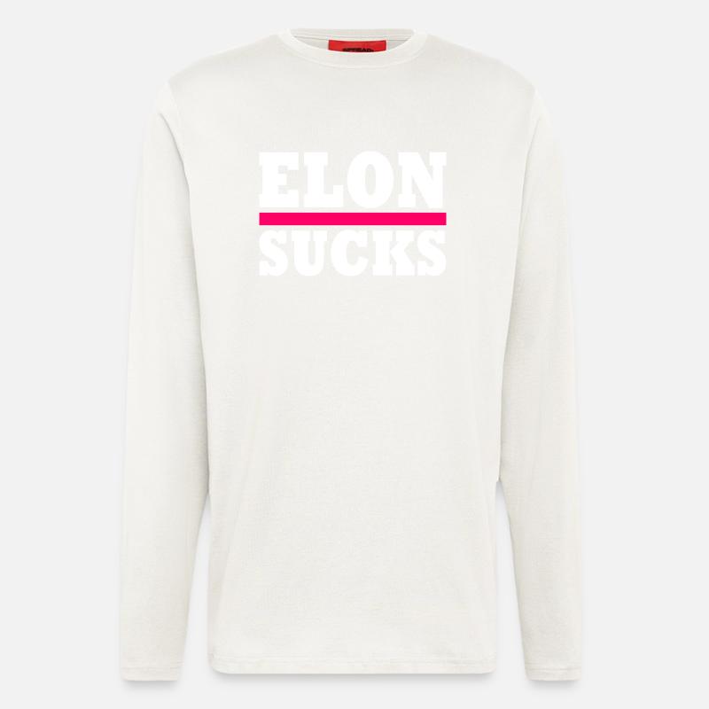 Elon sucks - Langarmshirt - made by SPREAD - OFF WHITE