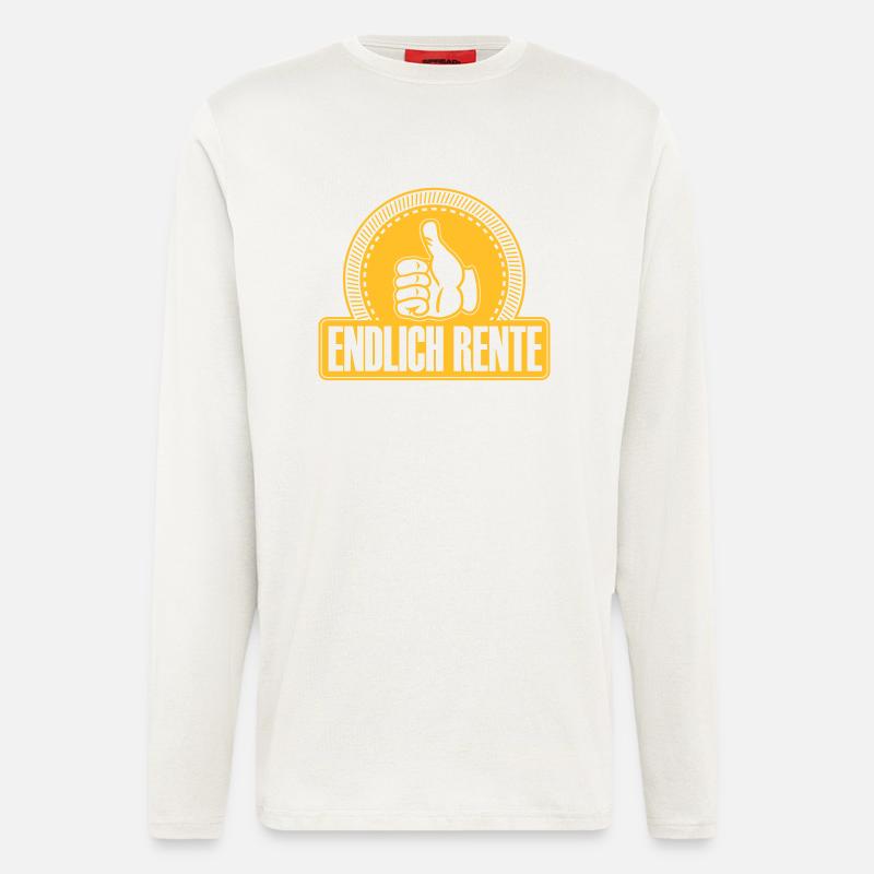 Endlich Rente Daumen hoch - Langarmshirt - made by SPREAD - OFF WHITE