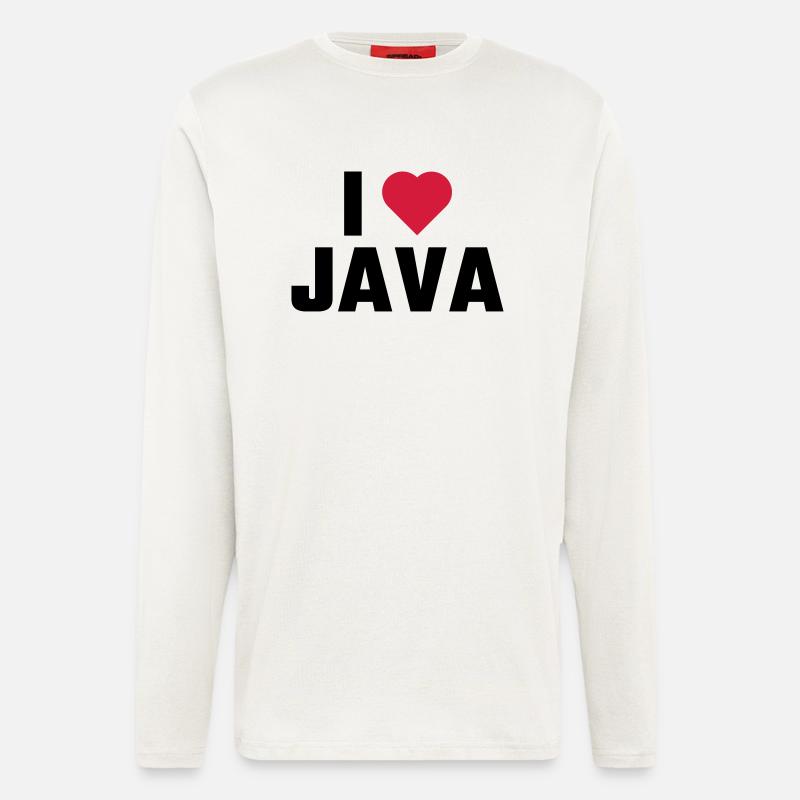 Ich liebe Java - Langarmshirt - made by SPREAD  - OFF WHITE