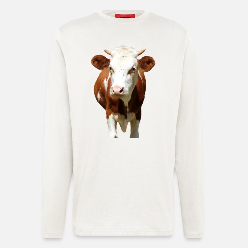 Kuh Kuhkopf - Langarmshirt - made by SPREAD  - OFF WHITE