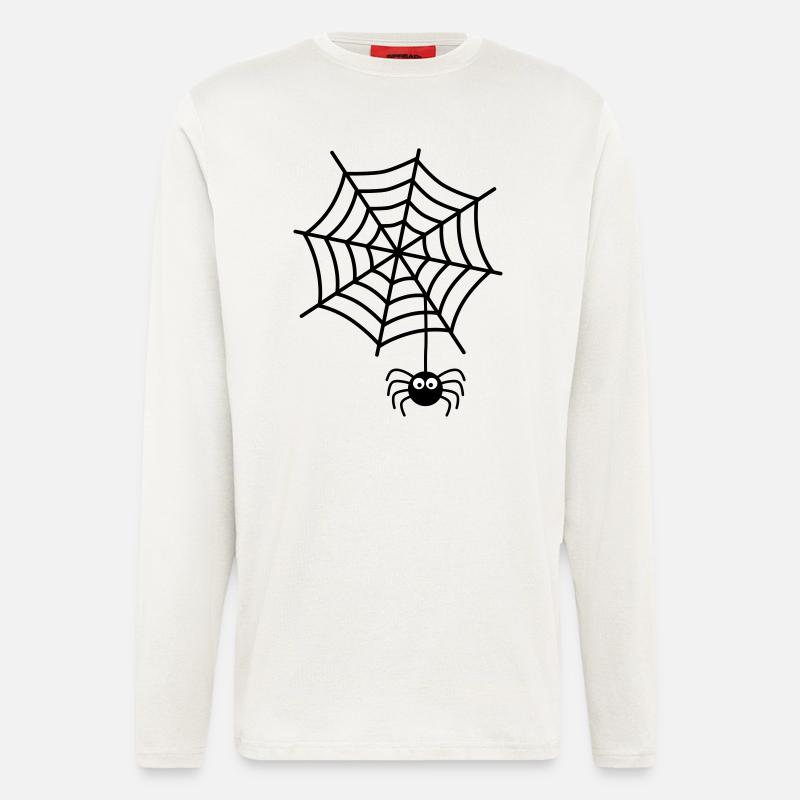 Spinnennetz Spinne - Langarmshirt - made by SPREAD  - OFF WHITE