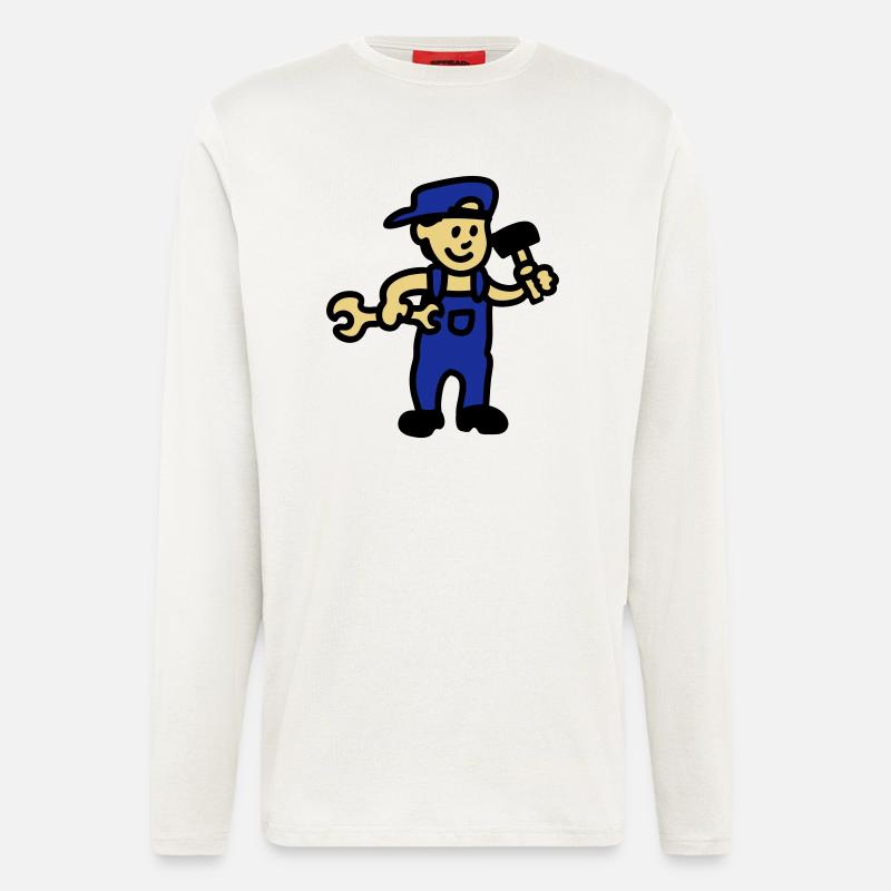 Craftsman 3 - Manches longues bio décontracté fabriqué en UE - OFF WHITE