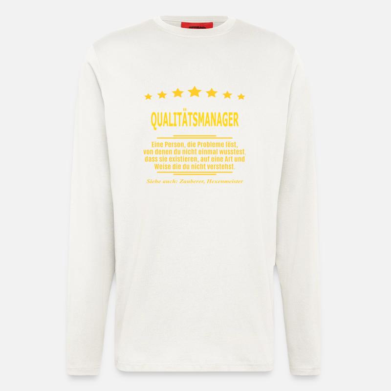 QUALITÄTSMANAGER - Langarmshirt - made by SPREAD  - OFF WHITE