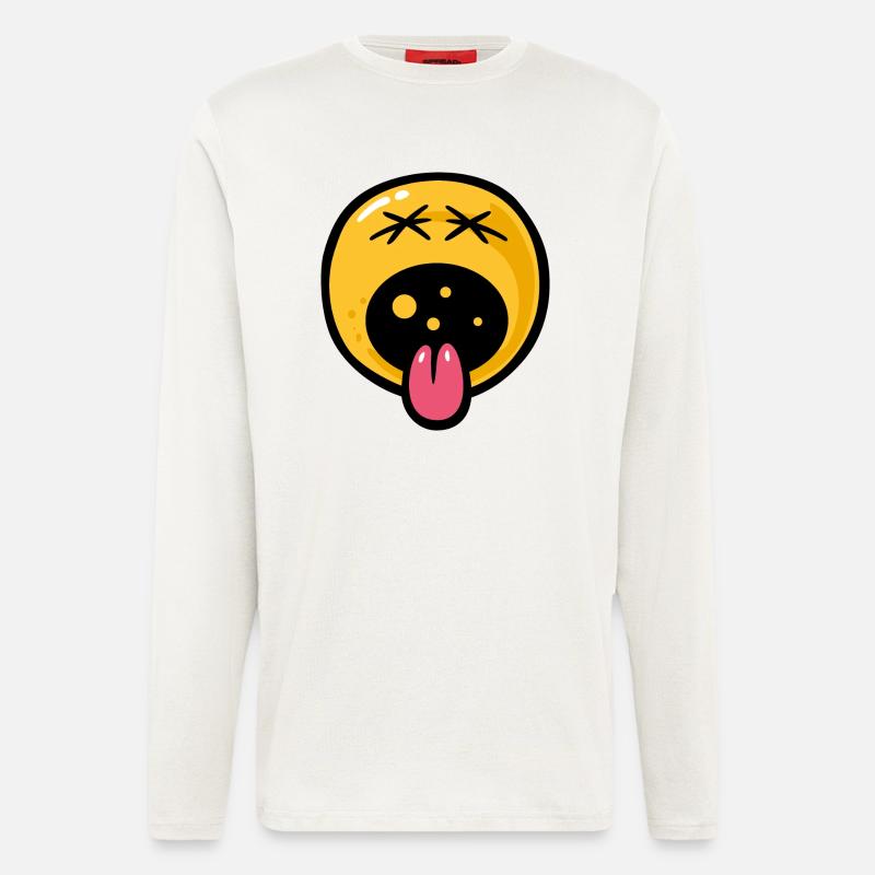 Smiley distaste - Langarmshirt - made by SPREAD  - OFF WHITE