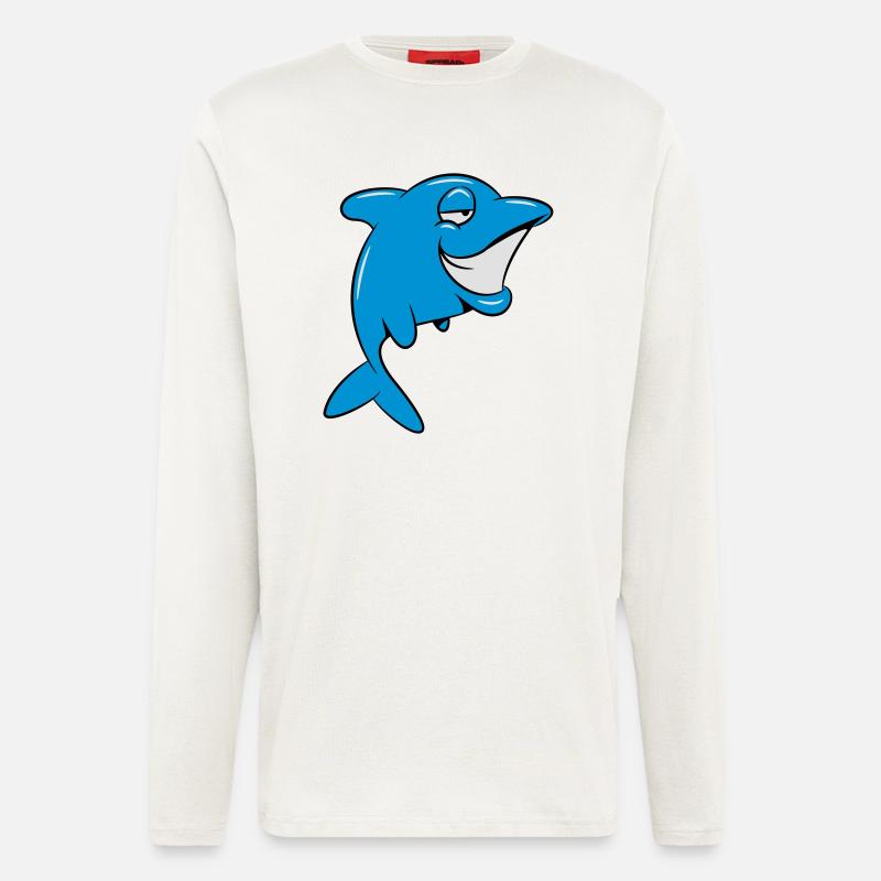 delfin witzig - Langarmshirt - made by SPREAD  - OFF WHITE