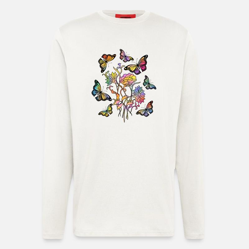 Schmetterlinge - Langarmshirt - made by SPREAD  - OFF WHITE