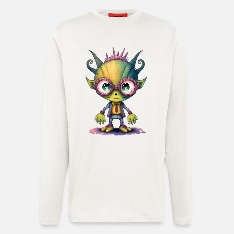 NERDY forever - Nerdy Alien - Langarmshirt - made by SPREAD  - OFF WHITE