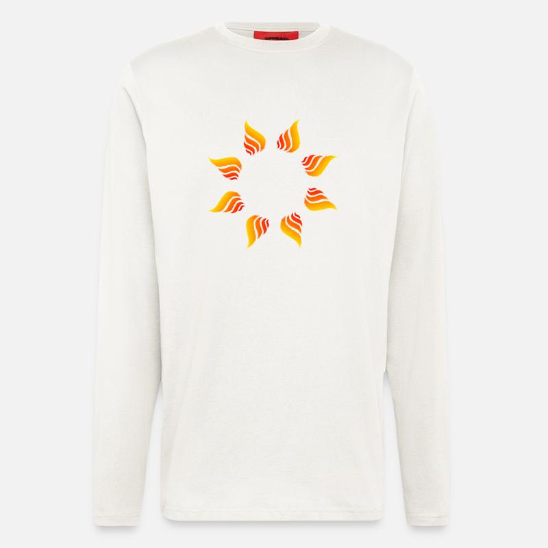 Fire circle circle shape - Longsleeve - made by SPREAD  - OFF WHITE