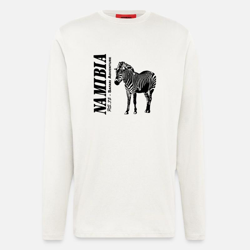 Namibia - Zebra - Langarmshirt - made by SPREAD  - OFF WHITE