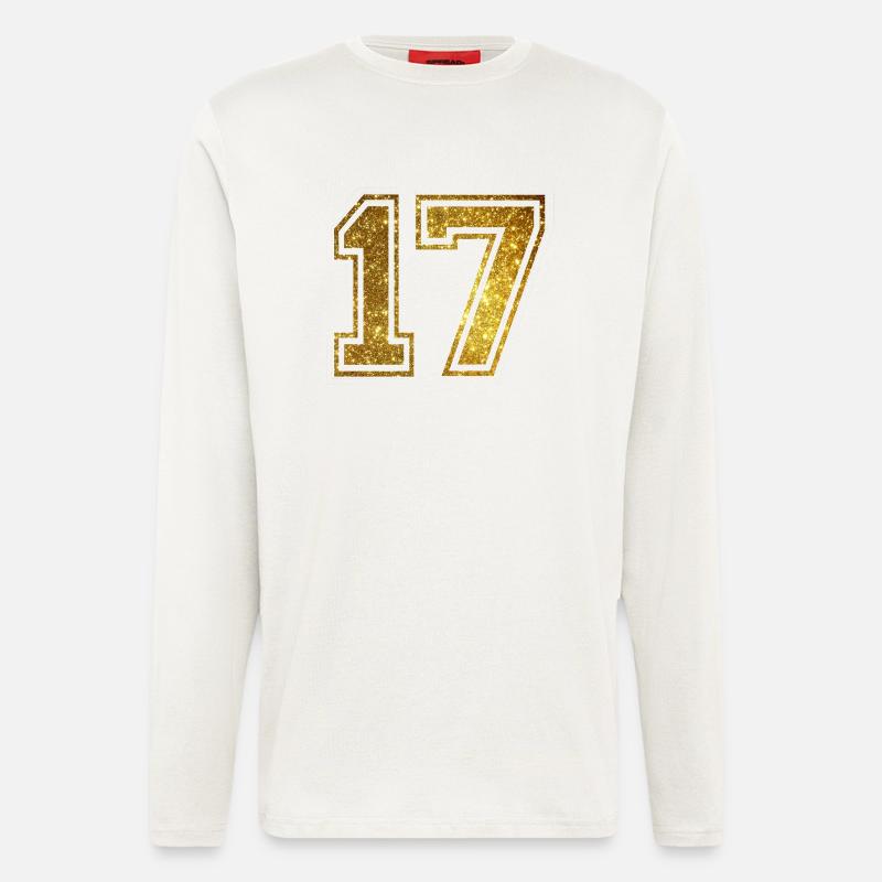 17 - 2017 - Gold Glitter - Langarmshirt - made by SPREAD - OFF WHITE