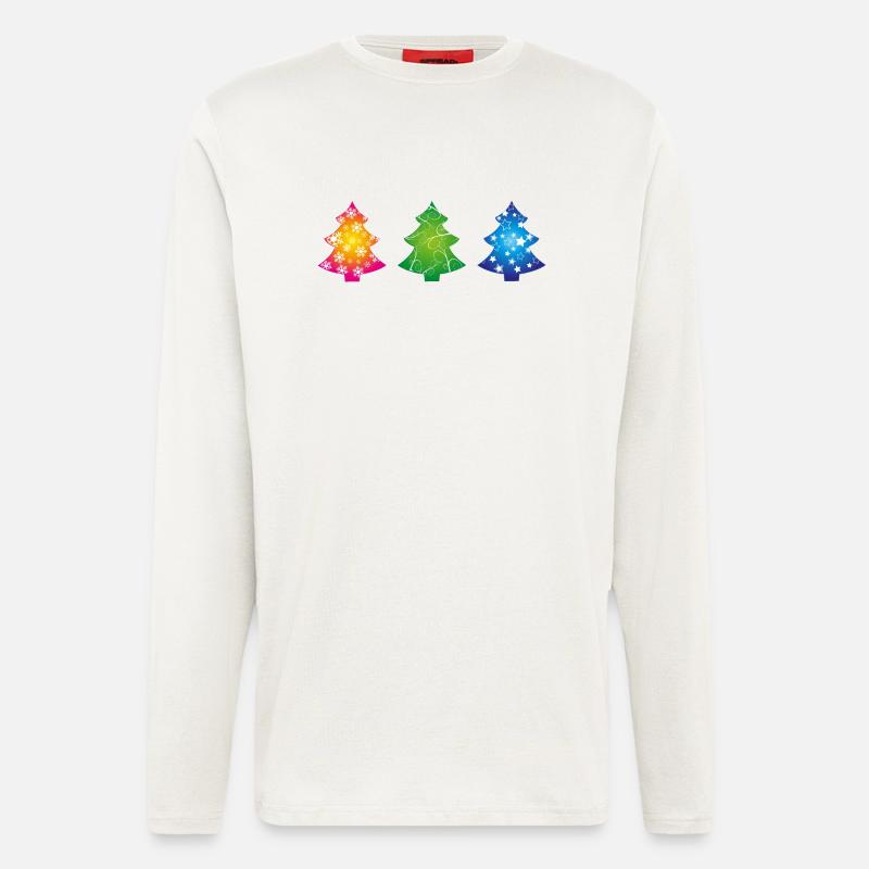 Weihnachtsbäume - Langarmshirt - made by SPREAD  - OFF WHITE