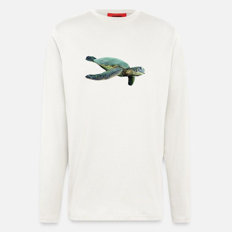turtle schildkroete tiere animals6 - Langarmshirt - made by SPREAD - OFF WHITE