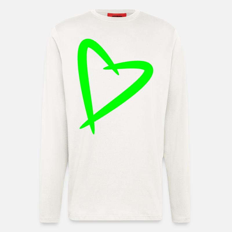 Herz Liebe Design - Langarmshirt - made by SPREAD  - OFF WHITE