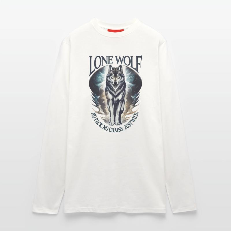 Lone Wolf - No Pack, No Chains, Just Wild Longsleeve - made by SPREAD 