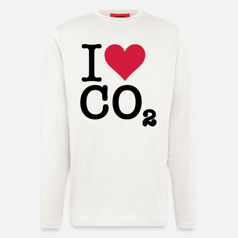 Ich liebe CO2 - Langarmshirt - made by SPREAD  - OFF WHITE