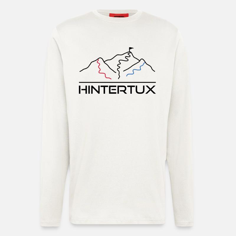 Wintersport Skipiste Hintertux - Langarmshirt - made by SPREAD  - OFF WHITE