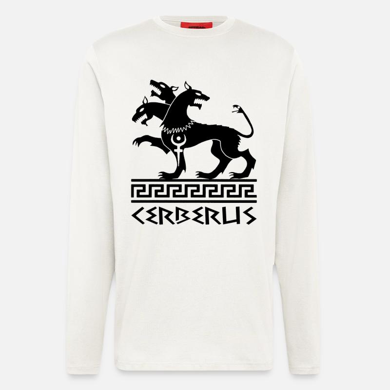 Schwarzer Hund - Langarmshirt - made by SPREAD  - OFF WHITE
