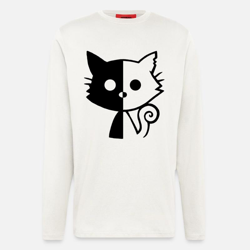 Black Kitten Yin and Yang - Longsleeve - made by SPREAD  - OFF WHITE