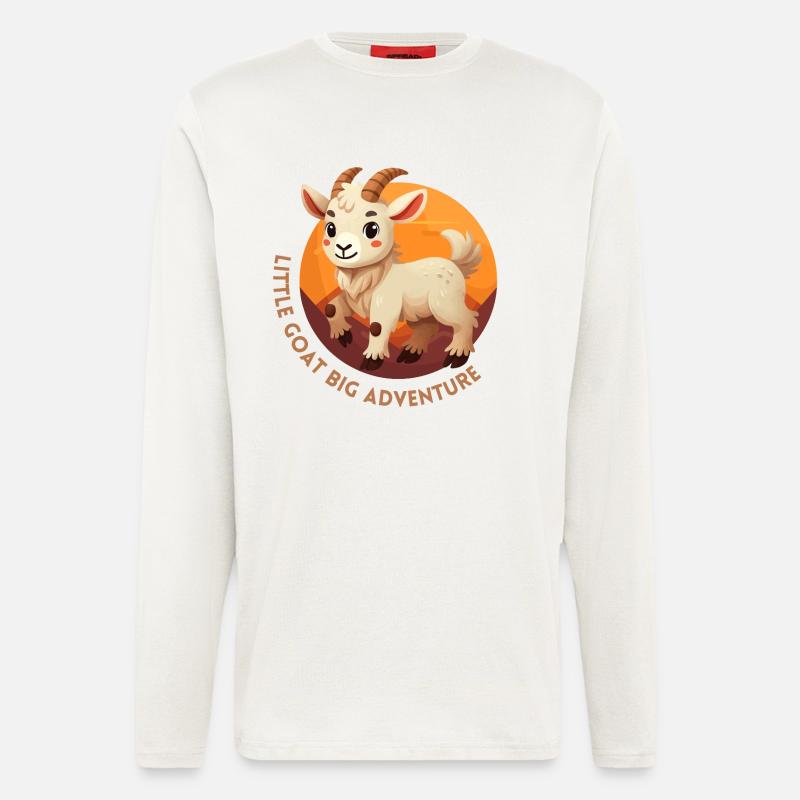 Kleine Ziege, das große Abenteuer - Langarmshirt - made by SPREAD  - OFF WHITE
