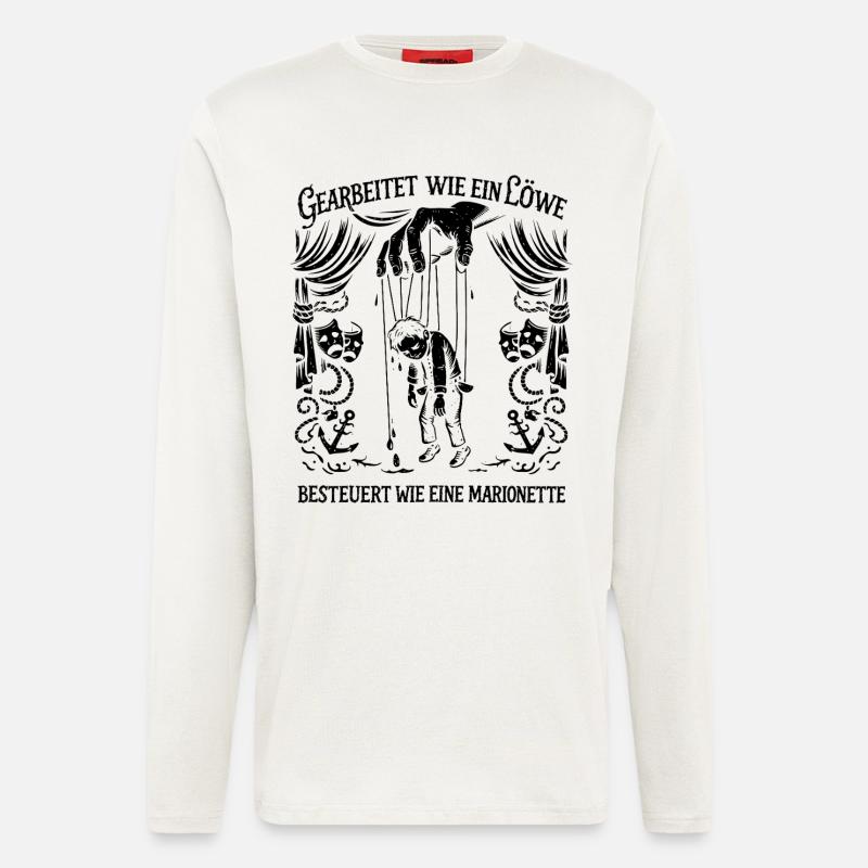 Gearbeitet Wie Ein Löwe, - Langarmshirt - made by SPREAD  - OFF WHITE
