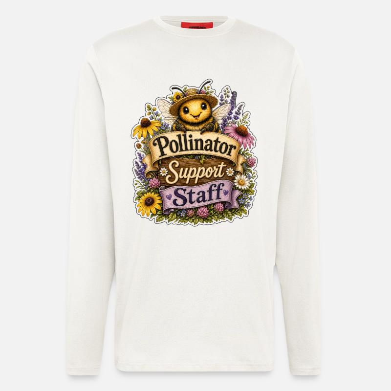 Pollinator Support Staff - Longsleeve - made by SPREAD  - OFF WHITE
