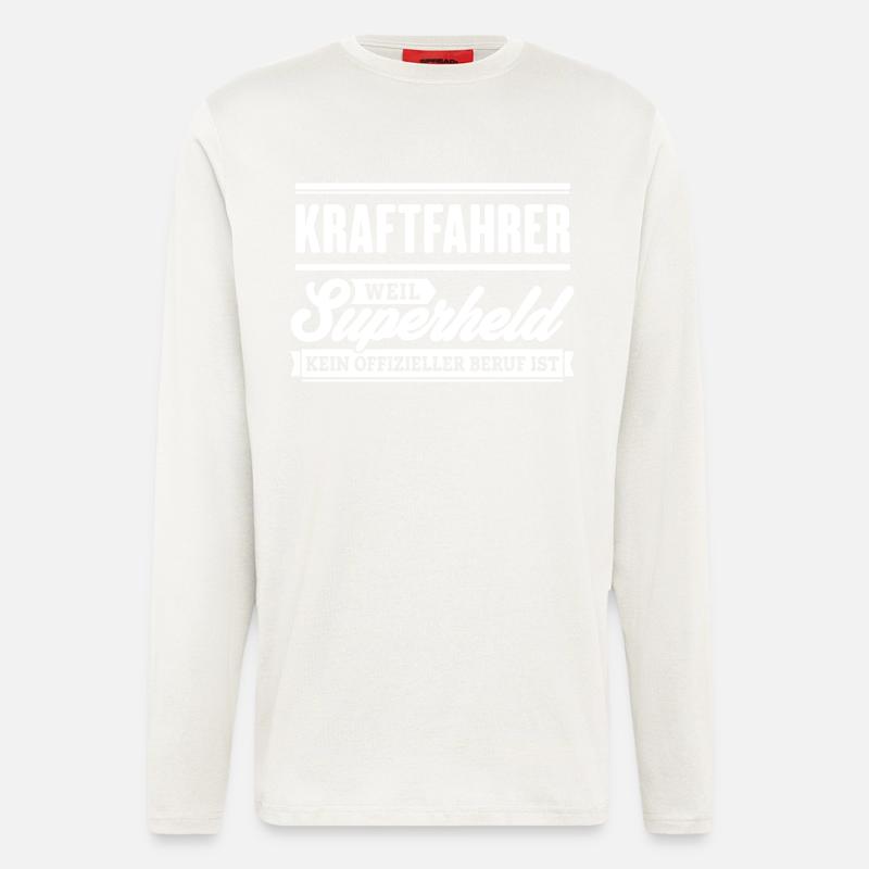 Superheld Kraftfahrer - Langarmshirt - made by SPREAD  - OFF WHITE