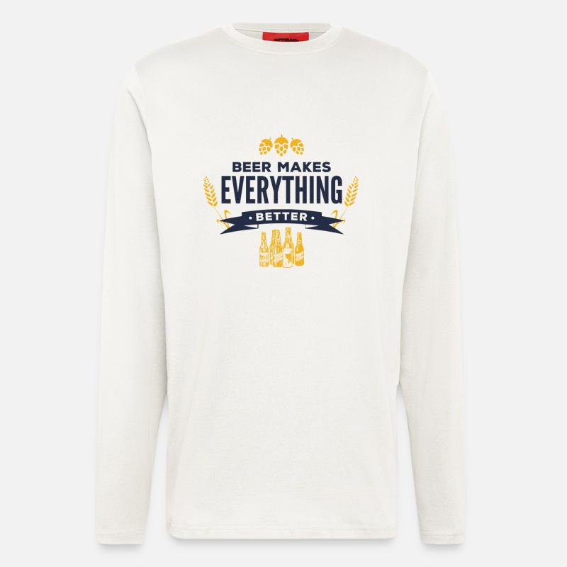 Bier macht alles besser! - Langarmshirt - made by SPREAD  - OFF WHITE