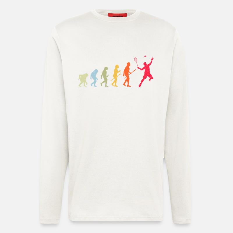 Badminton Evolution - Langarmshirt - made by SPREAD  - OFF WHITE