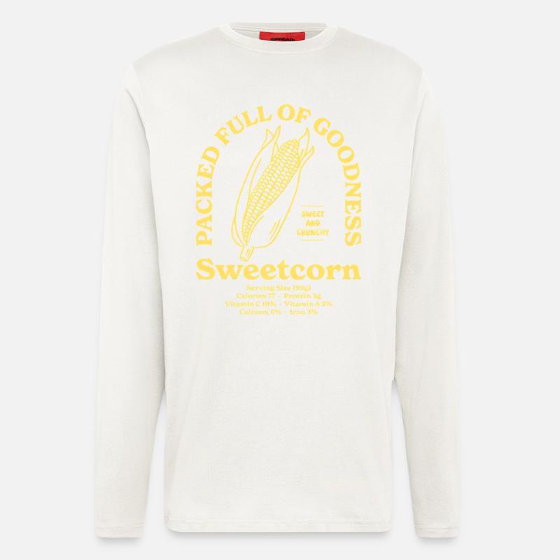 Zuckermais Nährwert - Langarmshirt - made by SPREAD  - OFF WHITE