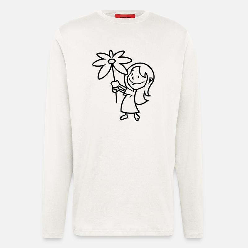 vl046a_blumenkind_1c - Langarmshirt - made by SPREAD  - OFF WHITE